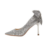 Version Of The New Student High Heels Female Adult 18Th Birthday Gift Wedding Shoes Fine Heel Tip Bow Single