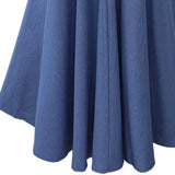 Retro Denim Midi Skirts For Women Clothes Streetwear Ladies Midi Skirts Jeans Casual High Waist A Line Women