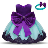 Girls White Baptism Dress Newborn Princess Birthday Wear Toddler Flower Christening Ball Gown Kids Dresses for Girls 12