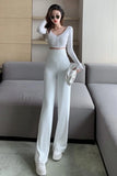 Women pants Women's Autumn New Fashion Loose High Waist Versatile Wide Leg Pants Wear Thin Casual Pants