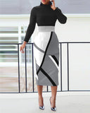 Independent Station Autumn Fashion Printing New Style Dress Women's