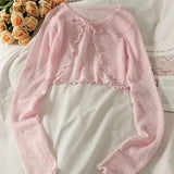 Women Thin Coat Casual Bow Summer Sun Protection Clothes Female Cardigan Shirt Lolita Covers Tops Blouse Woman