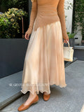 Xixi 2025 Autumn New White Standard Temperament 100 Folds High Waist Half-Dressed Dress Dress Woman