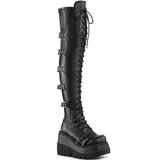 9.5Cm Thick Bottom Boots 2025 New Gothic Slope With Knee Boots Female Dark Temperament Hottie