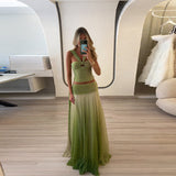 Summer Fashion New Temperament Famous Hanging Neck Sling Dress Suit Gradually Loose Dance
