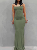 Strap Bodycon Rib Maxi Dress- Outfit