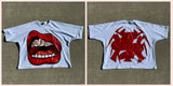Men's T-Shirt Y2K Cotton Man Harajuku Street Hip-Hop Big Eyes Mouth Pattern Printing Super Classic 211-1-Outfit