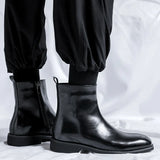 Zingj Boots High Boot Side Zipper Casual Leather Boots 2023 New