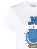 vintage chic smiley print T-shirt women 2022 summer short sleeve round neck cotton cozy tees casual tops female
