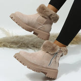 Large Size 44 Cylinder Plus Velvet Thick Cotton Boots Women New Thick To Keep Warm Snow Boots