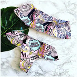 2021 One Shoulder Swimsuit Ruffle Swimwear Women Leaf Print Swimming Suit for Women Sexy biquini