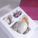 Cartoon Beauty And The Beast Teapot Mug Mrs Potts Chip Tea Pot Cup One Set Lovely Christmas Gift Fast