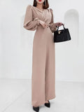 Version Of The V-Necked Temperament Jumpsuit Women's Fashion Waist Thin Professional