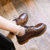 Zingj Small Leather Shoes Female 2024 College Style Retro With Skirt Mary Jane Women's Shoes New Spring And Autumn-Outfit