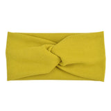 Women Headband Turban Solid Color Girls Knot Hairband Hair Accessories Twisted Ladies Makeup Elastic Hair Bands