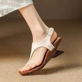Zingj Toe Sandals Women 2024 New Summer Wear High Heel In Roman Shoes Niche Personality Casual Sandals Women-Outfit