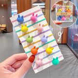 Packed Girls Cute Colorful Ball Heart Rabbit Scrunchie Kids Ponytail Holder Elastic Hair Band Fashion Hair