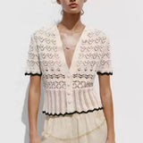 And Winter New Round Collar Solid Color Small Love Jacket Loose Sweater Knitted Shirt