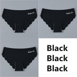 Seamless Underwear Silk Women's Plain Color Panties Lady Invisible Underpants Girls Briefs Smooth Panty Sexy