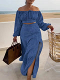 Autumn Fashion Casual Shoulder-Strapped Holiday Dress Two-Piece