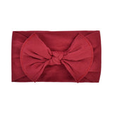 New Cotton Solid Baby Headband For Cute Girls Kid Wide Bow Knot Turban Elastic Hairbands Handmade Headwear Hair