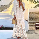 Bohemian Lace Tassel Stitching Beach Vacation Temperament Long
