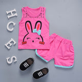 Pieces Cotton Girls Clothing Sets Summer Vest Sleeveless Children Sets Fashion Girls Clothes Suit Casual Floral Outfits