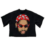 Men's T-Shirt Y2K Harajuku Animation Printing T-Shirt Fashion Brand Oversized Short-Sleeved
