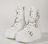Rider Original Martin Boots Spice Girls Thick Bottom Round Head Cool Short Boots Buckle Buckle Tie Martin