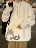 Men's Cartoon Long Sleeve Knit Sweater- Outfit