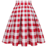 Green Pleated Short Skirts High Waist Cotton Hepburn Style Casual Summer Beach Boho Skater Retro Vintage Party