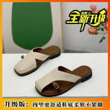 Fragrant Temperament Bag Head Half Slippers Women 2025 Summer Version Of High-Slip Shoes Wearing