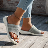 Zingj Female 2024 Summer Thick Bottom Net Cloth Round Set Toe Leisure Versatile Wear Cool