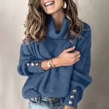 Zingj Winter Autumn And Winter Women's Hoodie Turtleneck Sweater Top In Stock-Outfit