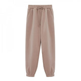 womens fleece pants high waist joggers pants leisure trousers korean style sweatpants causal