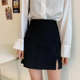 Women Split Elegant Office Ladies Spring Mujer Casual Large Size 3XL A-line Black Hot Sale Design Comfortable Ulzzang