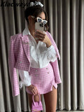 Tweed Set 2 Piece Chic Blazer Women Suit Shorts Sets Women 2022 Suit With Shorts For Women Female