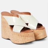Slope And Cool Slippers Women Fashion In The Summer Of 2025 New Dew Grass Thick Bottom High Hefty Water Table Slippers