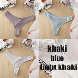 8 Colors Women's Thong G-String Cotton Thongs Women's Panties Sexy V Waist Female Underpants Pantys Lingerie