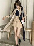 Wind Coat Women's Dress 2025 New Korean Style Suit Collar With Fashion