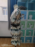 Women's Digital Print Sleeveless Vest Cross-Necked Cardigan Shawl