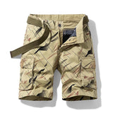 Summer New Men Casual Retro Classic Pocket Overalls Shorts Fashion Cotton Camouflage Shorts Male Aunt