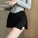 Summer Women Skirt Stretchy Bodycon Skirt Shorts Athletic Crossover Breathable Athletic Golf Running Leggings Mini