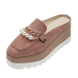 Mm Large Size Sandals Women's Shoes 41 A 42 Summer Fat Feet Ya New Baotou Lazy Shoes Fairy Wind Bead