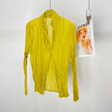 Folding Daily Commuter Shirt Women Folded Single-Caught Open Shirt 25 Summer New Air Conditioning