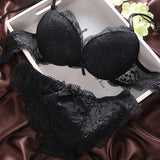 Women's Push Up Sexy Bra Set Black Underwear&amp;Panties Comfortable Breathable Bra Set Sexy Good Lace Underwear For