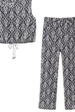 2023 Women Pants Sets Black Print High Waist Pants For Women Straight Leg Woman Trousers Streetwear Casual Summer