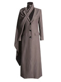 Zingj 2024 New Street Hipster Scarf Shawl Design Sense Long Slim Long Suit Jacket