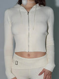 Knitted Hooded Two Pieces-Outfit