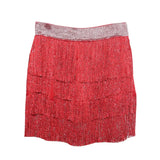Shiny Tassel Dress Girl Autumn Design Small Babes Dance Irregular A Short Skirt